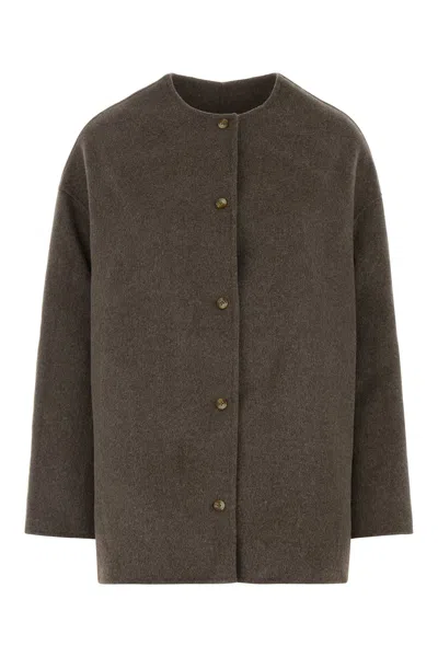 Loulou De Saison Mud Flannel Dunne Jacket In Brown