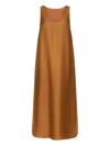 Loulou De Saison Nada Round-neck Dress In Brown