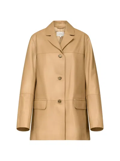 Loulou De Saison Nari Leather Jacket In Neutral