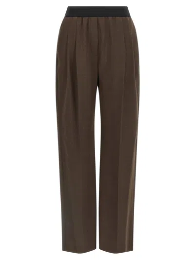 Loulou De Saison Niro Pants Brown In Green