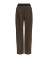 Loulou De Saison Niro Straight-leg Pants In Brown