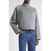 Loulou De Saison High-neck Button-fastening Jacket In Gray