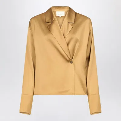 LOULOU DE SAISON LOULOU DE SAISON OCHRE SATIN PERSIA BLOUSE