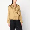 Loulou De Saison Ochre Satin Persia Blouse In Multi