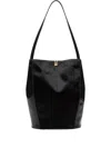 Loulou De Saison Odile Pony-effect Bucket Bag In Black