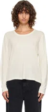 Loulou De Saison Off-white Ava Lds Longsleeve Jersey T-shirt In White