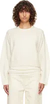 Loulou De Saison Off-white Bruzzi Lds Boxy Cashmere Sweater In White