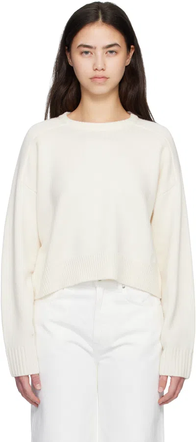 Loulou De Saison Off-white Bruzzi Lds Cropped Sweater