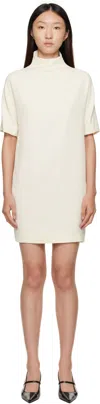 Loulou De Saison Off-white Elton Short Sleeves Minidress In White