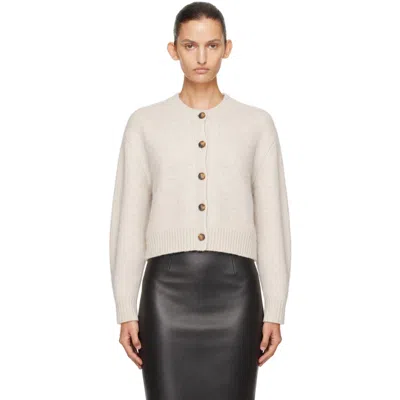 Loulou De Saison Off-white Remus Yak Blend Cardigan In Neutral