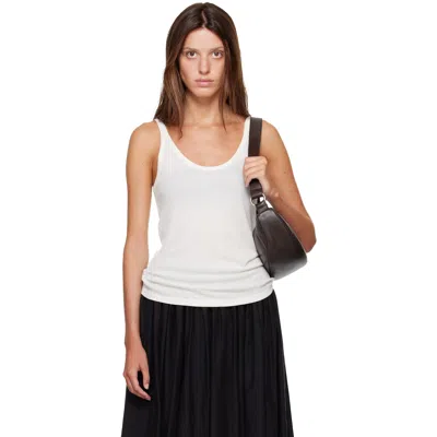 Loulou De Saison Off-white Roni Rib Jersey Tank Top In Ivory