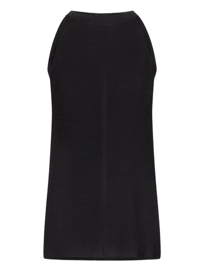 Loulou De Saison Ohana Knitted Sleeveless Top In Black
