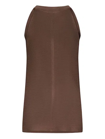 Loulou De Saison Ohana Sleeveless Top In Brown