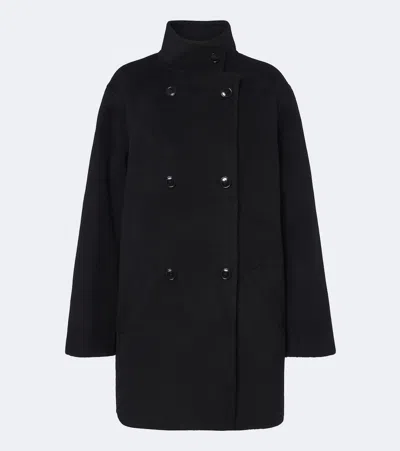 Loulou De Saison Olmo Double-breasted Wool And Cashmere Coat In Black
