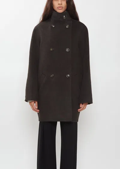 Loulou De Saison Olmo High-neck Wool Cashmere Coat In Multi