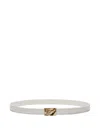 Loulou De Saison Orja Leather Belt In White