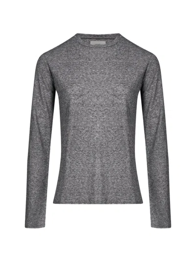 Loulou De Saison Ortigia Ribbed-knit Sweater In Gray