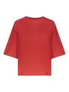 Loulou De Saison Osis Drop-shoulder T-shirt In Red