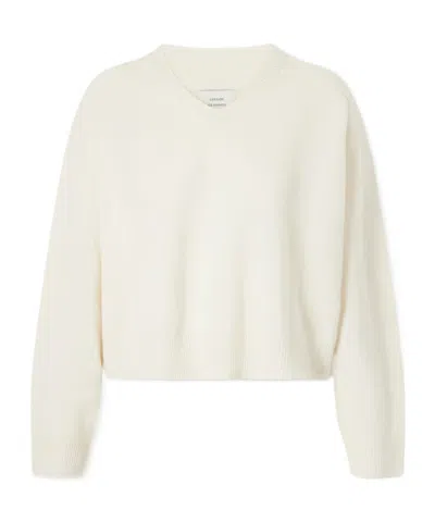 Loulou De Saison Anzor Lds Cropped Cashmere Sweater In Neutral