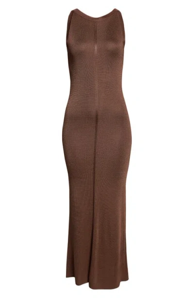 Loulou De Saison Pablo Sleeveless Maxi Dress In Brown