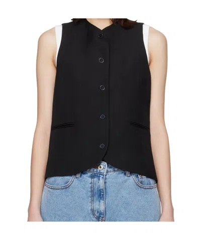 Loulou De Saison Paco Single-breasted Vest In Blue