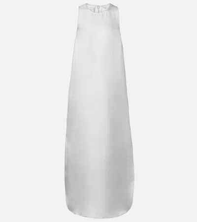 Loulou De Saison Paloma Silk Satin Maxi Dress In Black