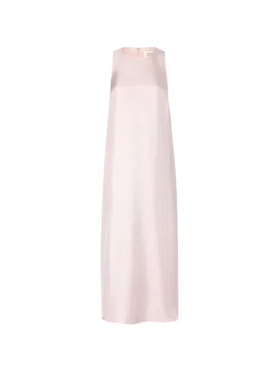 Loulou De Saison Paloma Twisted Back Midi Dress In Pink