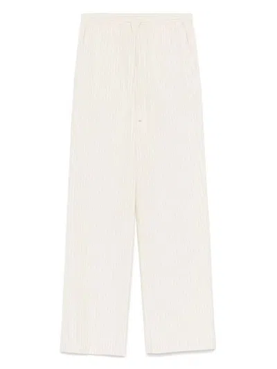 Loulou De Saison Pants In Ivory Black Stripes