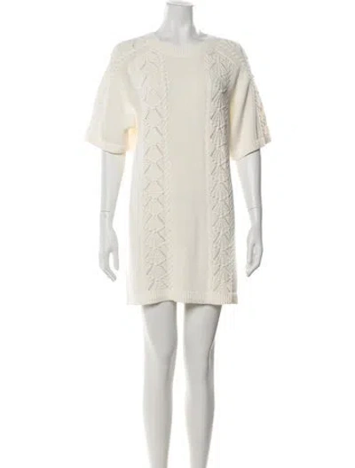 Pre-owned Loulou De Saison Patterned Mini Dress W/ Tags In Neutral