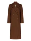Loulou De Saison Peak Lapel Double-breasted Coat In Brown