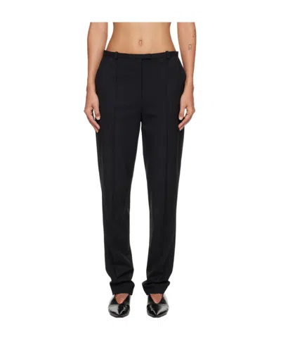 LOULOU DE SAISON PLEAT-DETAIL STRAIGHT TROUSERS