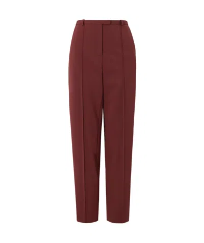 Loulou De Saison Malka Wool-blend Twill Skinny Pants In Burgundy