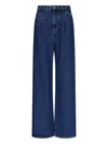 Loulou De Saison Pleated Wide-leg Jeans In Blue