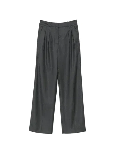 Loulou De Saison Pleated Wide-leg Trousers In Green