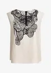 Loulou De Saison Pola Lace-applique Blouse In Neutral