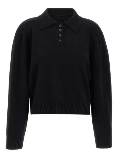 Loulou De Saison Polo-neck Cashmere Sweater In Black