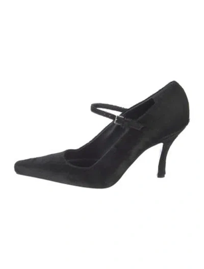 Pre-owned Loulou De Saison Ponyhair Pumps In Black