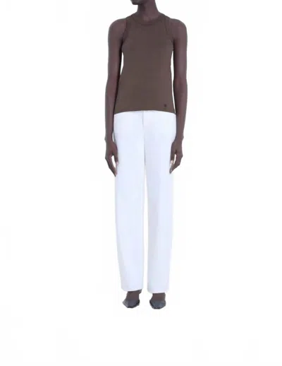 Loulou De Saison Poso Sleeveless Tank Top In Wood In Brown
