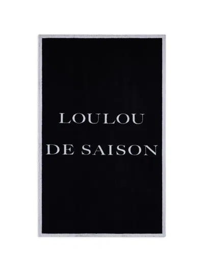 Loulou De Saison Printed Towel In Black