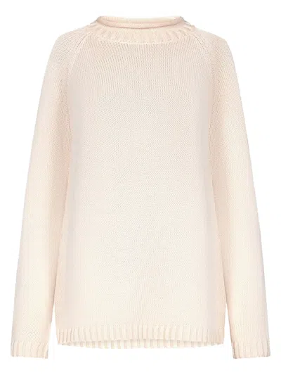Loulou De Saison Raglan-sleeve Ribbed Sweater In White