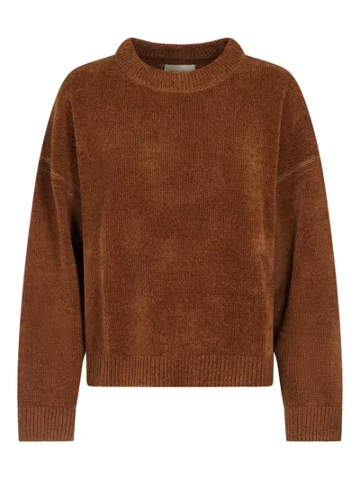 Loulou De Saison Rava Knit Sweater In Burgundy