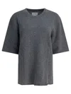 Loulou De Saison "raven" Crewneck Sweater In Wool Blend In Gray