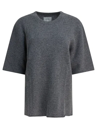 Loulou De Saison "raven" Crewneck Sweater In Wool Blend In Gray