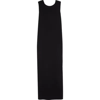 Loulou De Saison Rayna Knotted Open Back Maxi Dress In Black