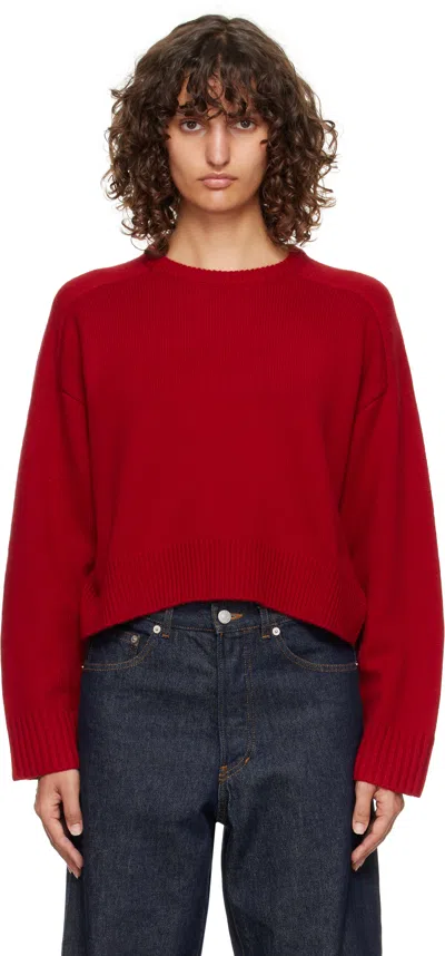 Loulou De Saison Red Bruzzi Lds Boxy Cashmere Sweater
