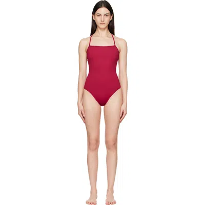 Loulou De Saison Itak Lds Criss-crossing Straps Swimsuit In Red