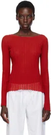 Loulou De Saison Mabille Rib Long Sleeve Top