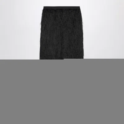 Loulou De Saison Reed Fringed Trousers In Black