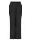 Loulou De Saison Reed Fringed Trousers In Black