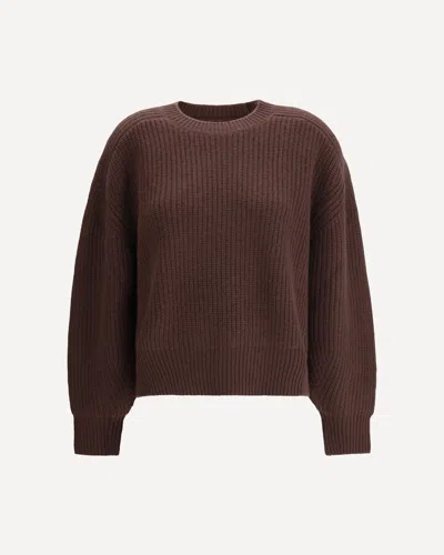 Loulou De Saison Ribbed Cashmere Sweater In Brown